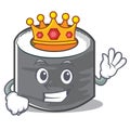 King sushi cartoon character style