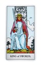 King of Swords isolated on white. Tarot card
