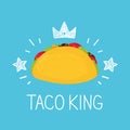 King taco. vector cartoon flat and doodle