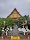 King Taksin Memorial Statue at Wat Intharam Worawiharn Royalty Free Stock Photo