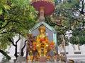 King Taksin Memorial Statue at Wat Intharam Worawiharn Royalty Free Stock Photo