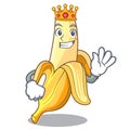 King tasty fresh banana mascot cartoon style