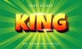 King text effect with orange gradient Royalty Free Stock Photo