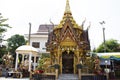 King Thao Wessuwan or Vasavana Kuvera giant statue for thai people travel visit and respect praying holy mystery deity of Wat Sak
