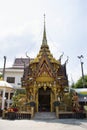 King Thao Wessuwan or Vasavana Kuvera giant statue for thai people travel visit and respect praying holy mystery deity of Wat Sak