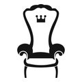 King throne chair icon, simple style