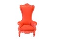 King throne chair isolated on a white background Royalty Free Stock Photo