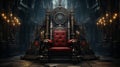 King Throne illustration image. Generative AI. Royalty Free Stock Photo