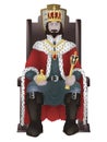 King on throne Royalty Free Stock Photo