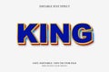 King title background Editable text effect, 3d text template Royalty Free Stock Photo