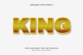 King title background Editable text effect, 3d text template Royalty Free Stock Photo