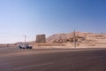 King Valley Area From Luxor in Egypt with houses and a car