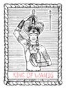 King of wands. The tarot card.