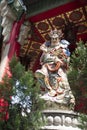 King of the west and one who sees all in Four Heavenly Kings at Wong Tai Sin Temple in Hong Kong, China Royalty Free Stock Photo