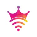 King Wifi Logo template Vector.