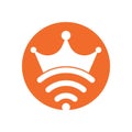 King Wifi Logo template Vector.