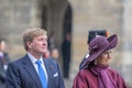 King Willem Alexander And Queen Maxima At The Dam Square Amsterdam The Netherlands 21-11-2018 Royalty Free Stock Photo