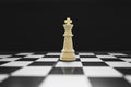 King of the winner on chess board game, competition and strategy concept Royalty Free Stock Photo