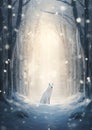 King of the Winter Woods: A Majestic Encounter Between a White D