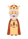 King wizard icon epiphany isolated design