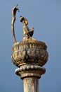 King Yoganarendra Malla bronze statue. Patan, Nepal