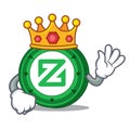 King Zcoin mascot cartoon style