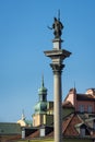 King Zygmunt III Waza Column on Castle Square in Warsaw Royalty Free Stock Photo