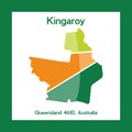 Kingaroy City Map Geometric Modern Logo Royalty Free Stock Photo