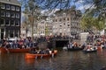 Kingday celebration in Amsterdam Royalty Free Stock Photo