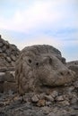 Kingdom of Commagene, Mount Nemrut, ancient lion head. Turkey. Royalty Free Stock Photo