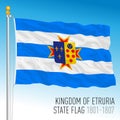 Kingdom of Etruria historical state flag, Tuscany, Italy, ancient preunitary country