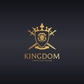 Kingdom. Lion shield logo