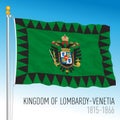 Kingdom of Lombardy - Venetian historical flag, Italy Royalty Free Stock Photo