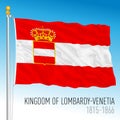 Kingdom of Lombardy - Venetian historical flag, Italy Royalty Free Stock Photo