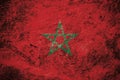 Kingdom of Morocco flag  stone background Royalty Free Stock Photo