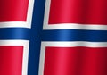 kingdom of norway national flag 3d illustration close up view Royalty Free Stock Photo