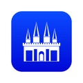 Kingdom palace icon digital blue