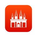 Kingdom palace icon digital red