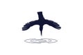 Silhouette Kingfisher bird logo
