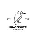 Kingfisher line logo vector design Royalty Free Stock Photo
