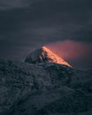 Kingittorsuaq mountain in Nuuk, capital of Greenland. Royalty Free Stock Photo