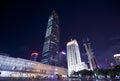 KingKey Financial Center(kk100) at night time. Royalty Free Stock Photo