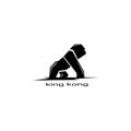 Kingkong black illustration of animal logo vector design Royalty Free Stock Photo