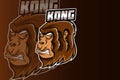 Kingkong mascot logo for electronic sport gaming logo