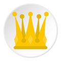 Kingly crown icon circle