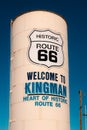 Kingman Route 66 Iconic Welcome to Kingman sign in Arizona,USA.