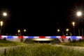 Kings Avenue Bridge in blue, white and red Royalty Free Stock Photo