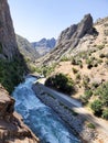 Beautiful top view of Kings River from Boyden Caverns in Sequoia and Kings Canyon National Park California Royalty Free Stock Photo