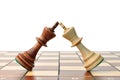 Kings chess duel Royalty Free Stock Photo