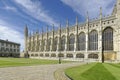 Kings College chapel cambridge. exterior set against summer blue sky Royalty Free Stock Photo